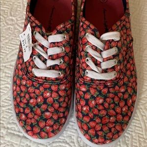 Brand New. Strawberry print shoes